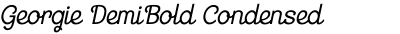 Georgie DemiBold Condensed Oblique